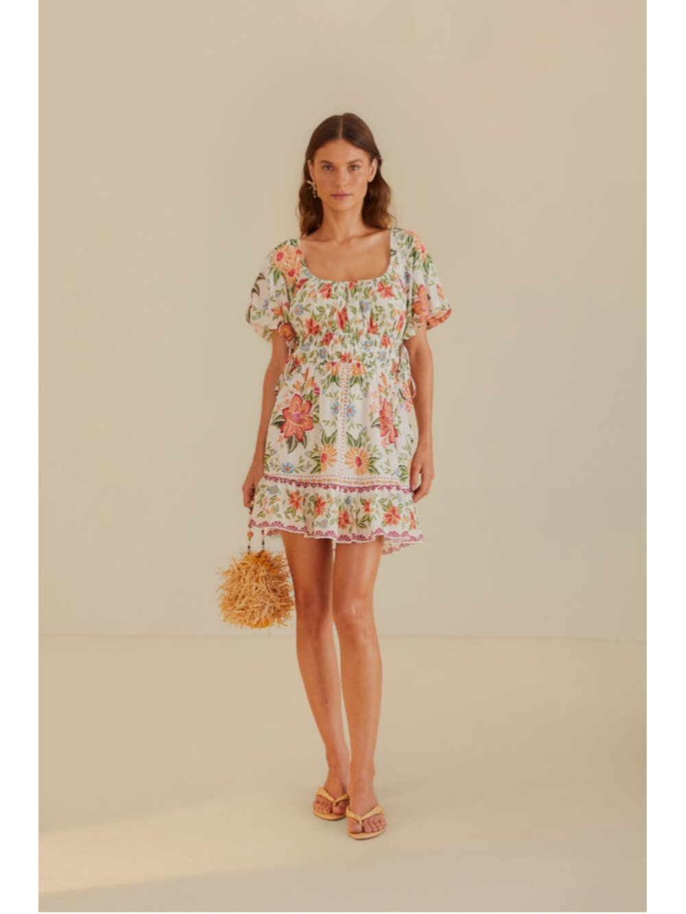 FarmRio floral mini dress size XS